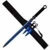 28" Blue Ninja Sword Full Tang Machete Tactical Blade 2 Pcs Throwing Knife Set -CUTLERY WHOLESALER Sales FL20719