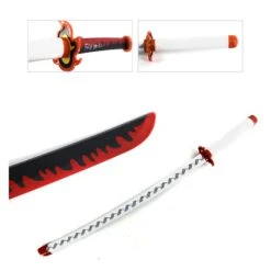 40" ABS Plastic Blade Rengoku Kyojuro Nichirin Katana Sword Demon Anime -CUTLERY WHOLESALER Sales FL21523L 2