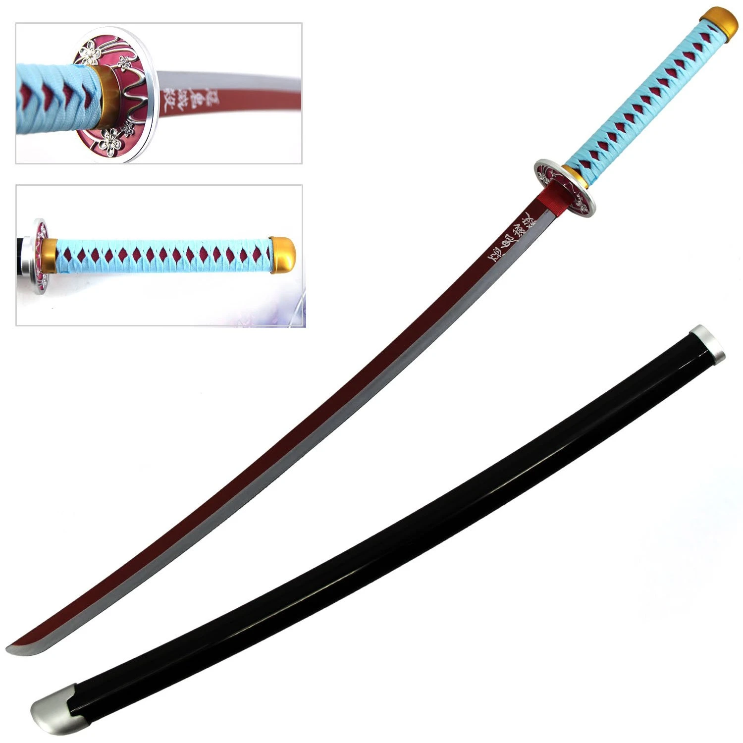 40" ABS Plastic Blade Kanao Tsuyuri Nichirin Katana Samurai Sword Demon Anime 3 40" ABS Plastic Blade Kanao Tsuyuri Nichirin Katana Samurai Sword Demon Anime