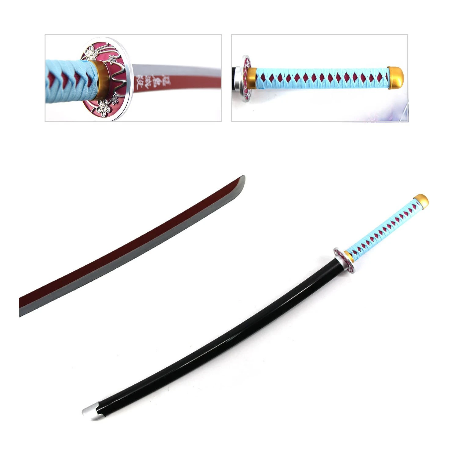 40" ABS Plastic Blade Kanao Tsuyuri Nichirin Katana Samurai Sword Demon Anime 4 40" ABS Plastic Blade Kanao Tsuyuri Nichirin Katana Samurai Sword Demon Anime - Image 2