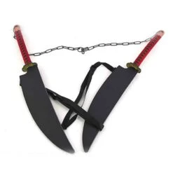 Set Of 2 34" Tengen Uzui's Dual Nichirin Swords With Shoulder Strap -CUTLERY WHOLESALER Sales FL22902 2