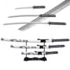 3pc White Dragon Japanese Katana Samurai Sword Set Carbon Steel Blade Bushido Stand -CUTLERY WHOLESALER Sales FL22928 2 1