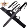 Ninja Sword With Set Of 2 Throwers Combo Deal With Sheath 1 Ninja Sword With Set Of 2 Throwers Combo Deal With Sheath -CUTLERY WHOLESALER Sales FM655