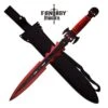 Fantasy Master 27 Inch Short Sword With Red Skull Handle -CUTLERY WHOLESALER Sales FM681RD