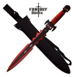 Fantasy Master 27 Inch Short Sword With Red Skull Handle