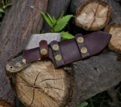 9.9" Damascus Steel Custom Handmade Horn Handle Hunting Gut Hook Knife -CUTLERY WHOLESALER Sales FRG41 3