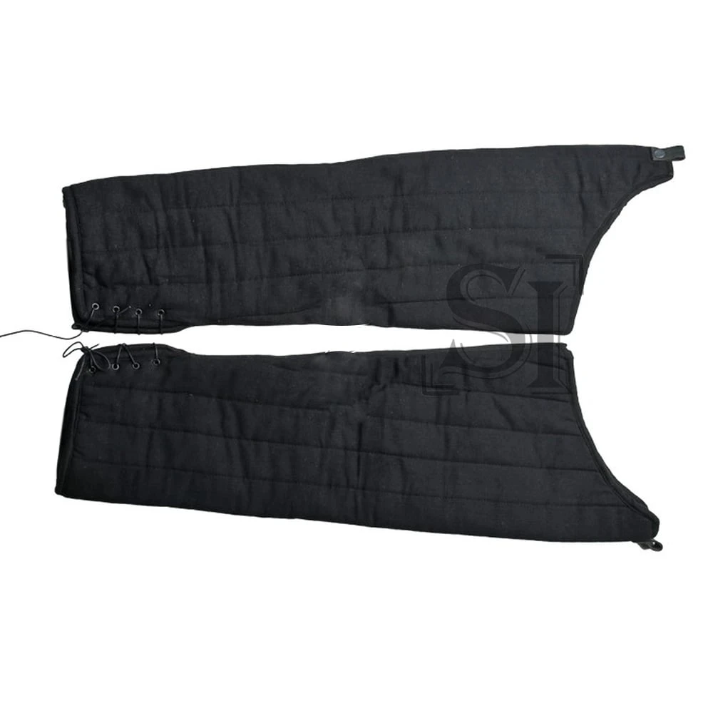 Functional Medieval Gambeson Leg Armour Cotton Padded Leggings Protector 4 Functional Medieval Gambeson Leg Armour Cotton Padded Leggings Protector - Image 2