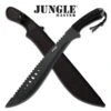 21" Jungle Master Sawback Black Machete With Sheath -CUTLERY WHOLESALER Sales JM031B