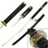 Black And Gold Samurai Katana Sword W/ Tanto 1 Black And Gold Samurai Katana Sword W/ Tanto -CUTLERY WHOLESALER Sales JS647B