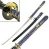 Blue And Gold Samurai Katana Sword W/ Tanto -CUTLERY WHOLESALER Sales JS647BL