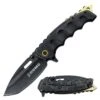 USMC Tactical Spring Assist Knife Stonewash Gold Marines Pocket Knife 1 USMC Tactical Spring Assist Knife Stonewash Gold Marines Pocket Knife -CUTLERY WHOLESALER Sales M A1066GSW