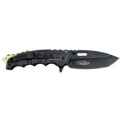 USMC Tactical Spring Assist Knife Stonewash Gold Marines Pocket Knife 8 USMC Tactical Spring Assist Knife Stonewash Gold Marines Pocket Knife -CUTLERY WHOLESALER Sales M A1066GSW 3