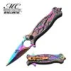 Master Collection Ballistic Ninja Spring Assisted Knife Rainbow Ti-Coated -CUTLERY WHOLESALER Sales MCA030RB