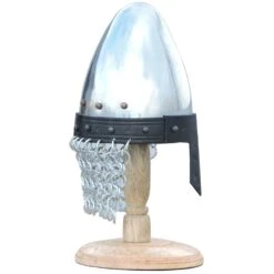 Mini Normal Nasal Helmet With Display Stand & Chain Mail -CUTLERY WHOLESALER Sales MHM103 Nasal Helmet 3