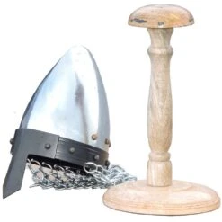 Mini Normal Nasal Helmet With Display Stand & Chain Mail -CUTLERY WHOLESALER Sales MHM103 Nasal Helmet 4