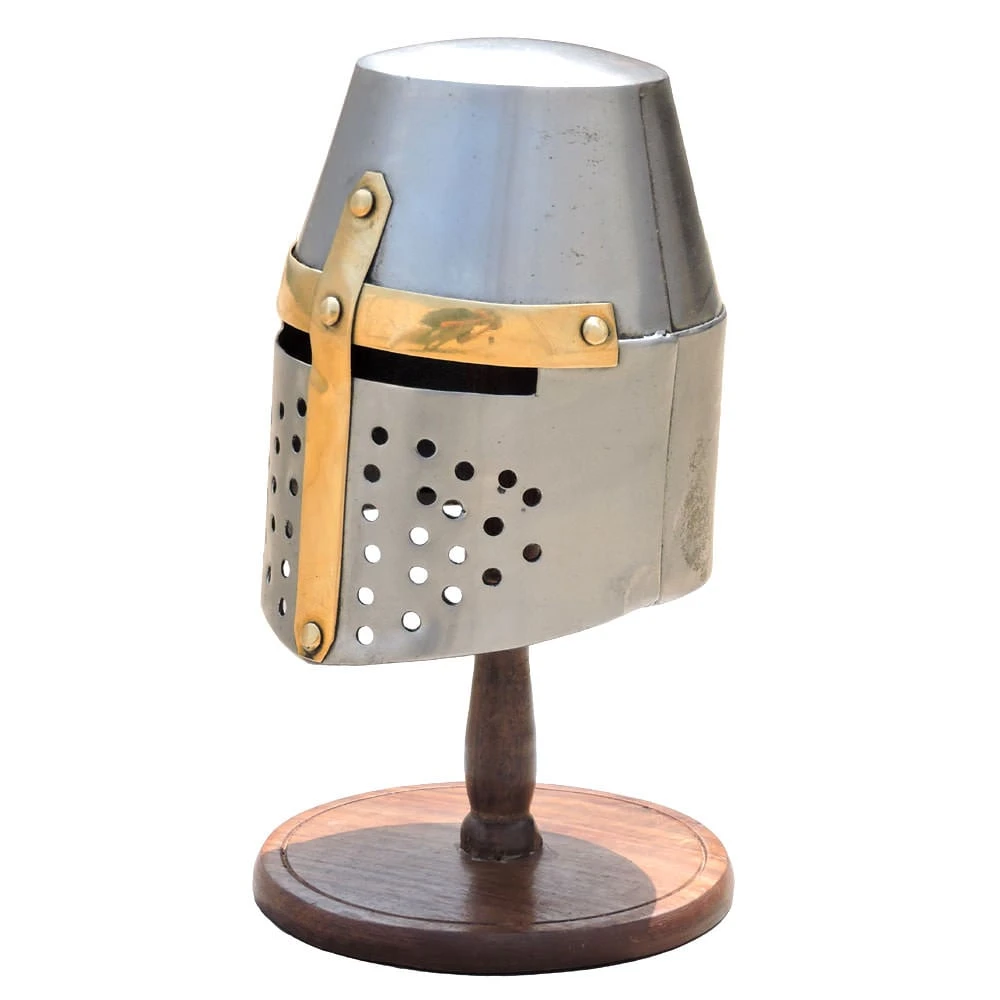 Mini Medieval Knight Helmet With Display Stand 3 Mini Medieval Knight Helmet With Display Stand