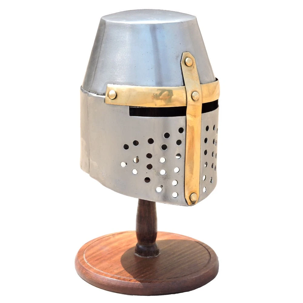 Mini Medieval Knight Helmet With Display Stand 4 Mini Medieval Knight Helmet With Display Stand - Image 2
