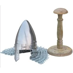 CUTLERY WHOLESALER Sales 32 Mini Nasal Helmet With Display Stand & Chain Mail