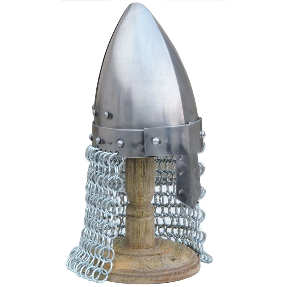Mini Nasal Helmet With Display Stand & Chain Mail 4 Mini Nasal Helmet With Display Stand & Chain Mail - Image 2