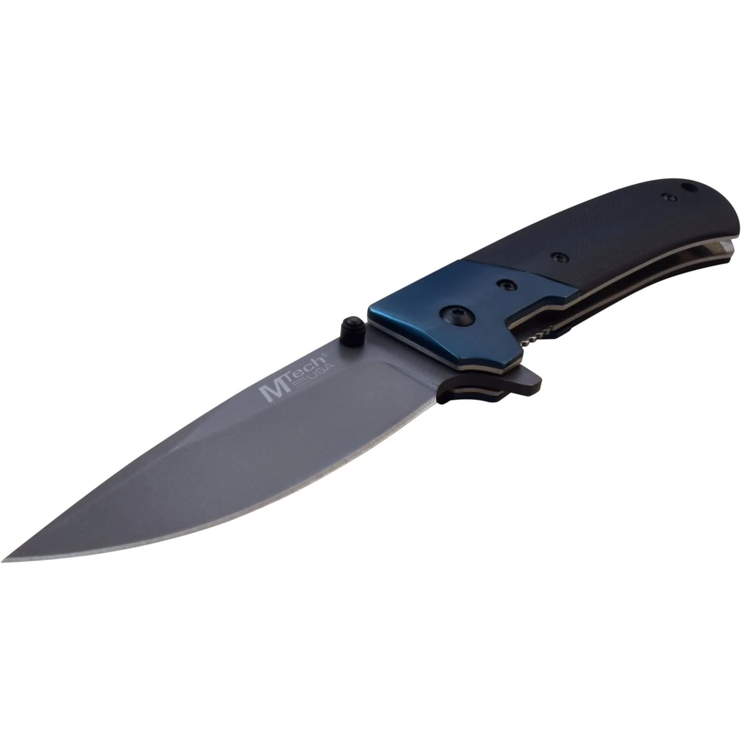 MTech USA Manual Folding Pocket Knife Black Blue G10 Handle 4 MTech USA Manual Folding Pocket Knife Black Blue G10 Handle - Image 2