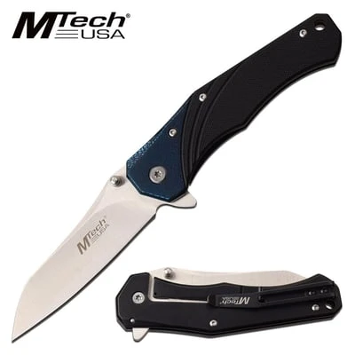Mtech USA G10 Handle Manual Folding Pocket Knife Black Blue 3 Mtech USA G10 Handle Manual Folding Pocket Knife Black Blue