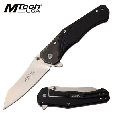 Mtech USA G10 Handle Manual Folding Pocket Knife Black Gray 3 Mtech USA G10 Handle Manual Folding Pocket Knife Black Gray