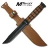 MTech Combat Knife With Stacked Leather Handle -CUTLERY WHOLESALER Sales MT122