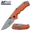 Mtech Pocket Knife 7.75 Inch Spring Assis Folder Orange Handle -CUTLERY WHOLESALER Sales MTE A022 OR
