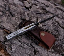 9.16" Damascus Steel Custom Handmade Folding Pocket Knife Engraved Steel Handle -CUTLERY WHOLESALER Sales PGR02 2