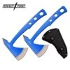 Perfect Point 9.5 Inch Overall Throwing Axe Tomahawk Blue 2 Pieces -CUTLERY WHOLESALER Sales PP 107BL 2