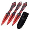 Perfect Point 8.5 Inch Black Red Throwing Knives 3 Piece Set -CUTLERY WHOLESALER Sales PP 134 3