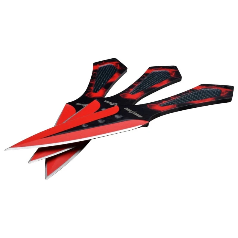 Perfect Point 8.5 Inch Black Red Throwing Knives 3 Piece Set 4 Perfect Point 8.5 Inch Black Red Throwing Knives 3 Piece Set - Image 2