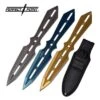Throwing Knife Colors 3 Piece Set With Sheath -CUTLERY WHOLESALER Sales PP1203