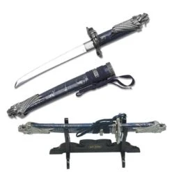 Mini Dragon Tanto Letter Opener - Blue