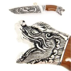 Dragon Head Dagger Fixed Blade Hunting Knife With Scabbard -CUTLERY WHOLESALER Sales SI18223 4