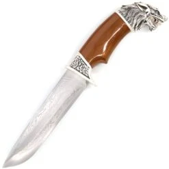 Mountain Wolf Head Dagger Fixed Blade Hunting Knife With Scabbard 8 Mountain Wolf Head Dagger Fixed Blade Hunting Knife With Scabbard -CUTLERY WHOLESALER Sales SI18225 3