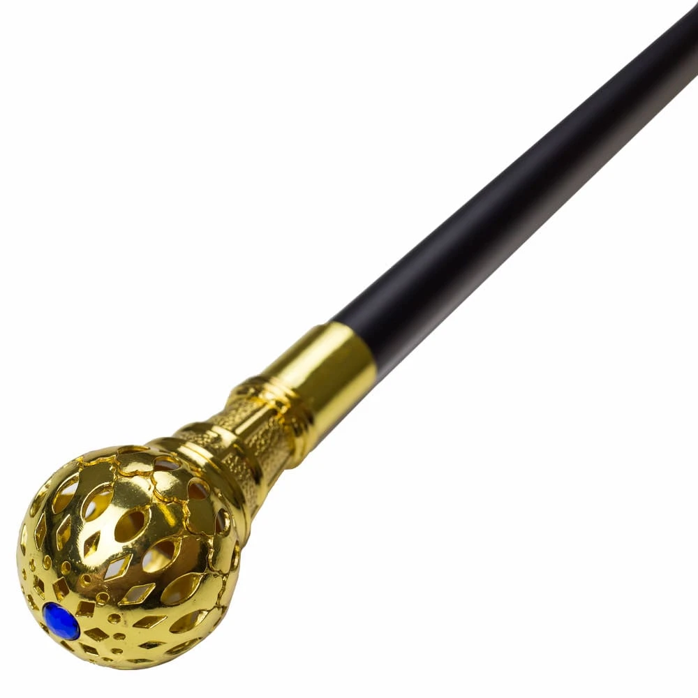 Golden Crown Jewel Knob Handle Walking Cane Sword 5 Golden Crown Jewel Knob Handle Walking Cane Sword - Image 3