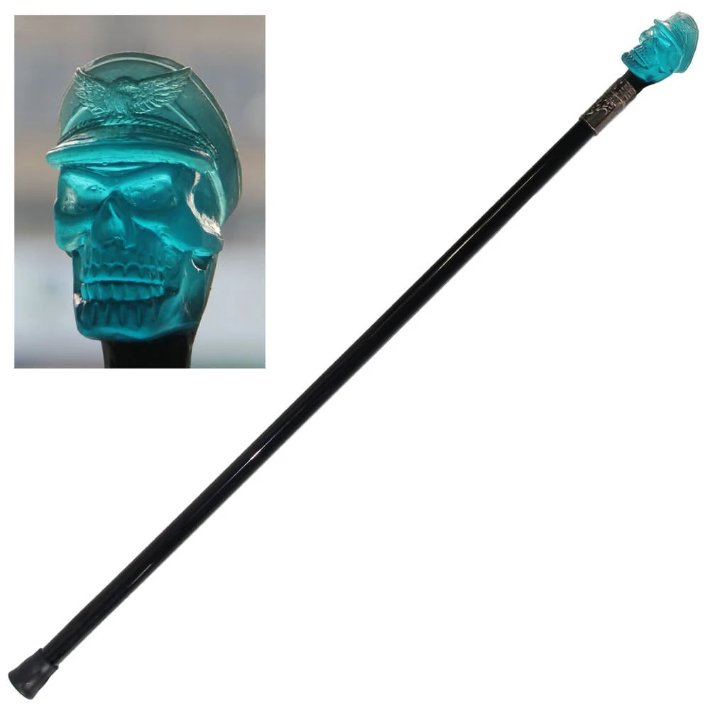 Flying Ace Skull Head Walking Stick Cane Length 35 Inches 3 Flying Ace Skull Head Walking Stick Cane Length 35 Inches