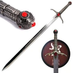 Prince Medieval King's Sword With Wall Plaque