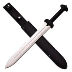 16.25 Inch Overall Fantasy Sword With Black Nylon Fiber Handle