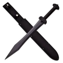 Fantasy Sword 24 Inch Overall 3MM Thick Black Finish Blade Sword