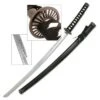 Samurai Katana With Spoke Guard - Black 1 Samurai Katana With Spoke Guard - Black -CUTLERY WHOLESALER Sales SW68B