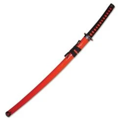 Samurai Katana With Spoke Guard - Red