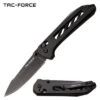 Tac Force Pocket Knife With Rapid Lock Manual Folding Knife Black Blade