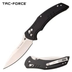 Tac Force Manual Folding Knife With Rapid Lock Satin Blade