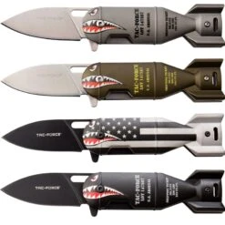 WW2 Bomber Design Spring Assisted Knife | 16 Pocket Knives In POP Box 9 WW2 Bomber Design Spring Assisted Knife | 16 Pocket Knives In POP Box -CUTLERY WHOLESALER Sales TF 1039POP 3