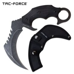 Tac Force Karambit Knife Black Handle Fixed Blade Knife