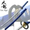 7MM Hand Forged Carbon Steel Katana W/ Real Ray Skin - Blue