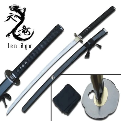 Reverse Blade Hand Forged Samurai Katana Sword With Scabbard 3 Reverse Blade Hand Forged Samurai Katana Sword With Scabbard