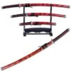 Black And Red Japanese Katana Sword Set -CUTLERY WHOLESALER Sales YK58R4.1